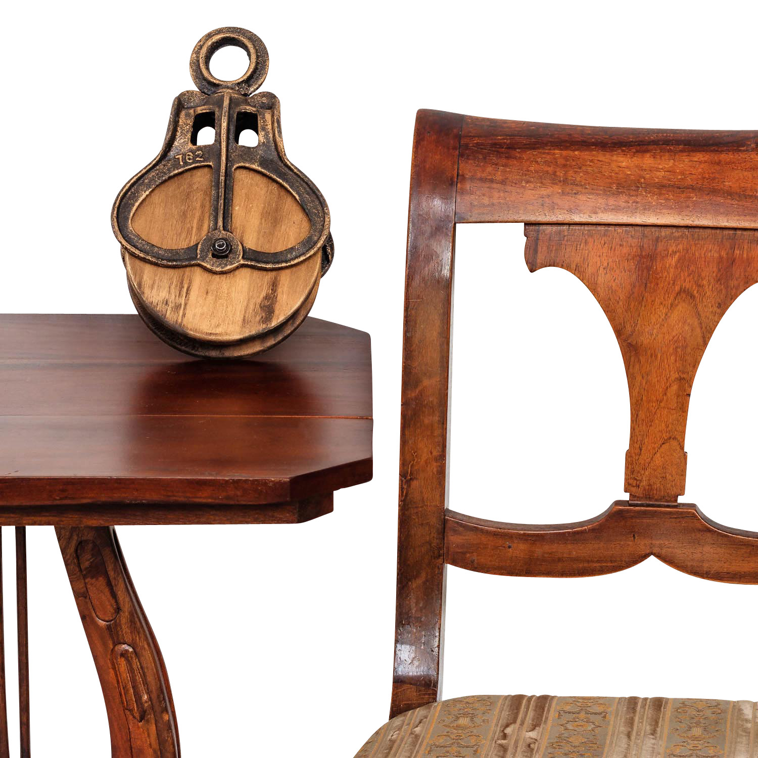 Flaschenzug Umlenkrolle Seilzug Rolle Eisen Werkzeug Antik-Stil 26cm