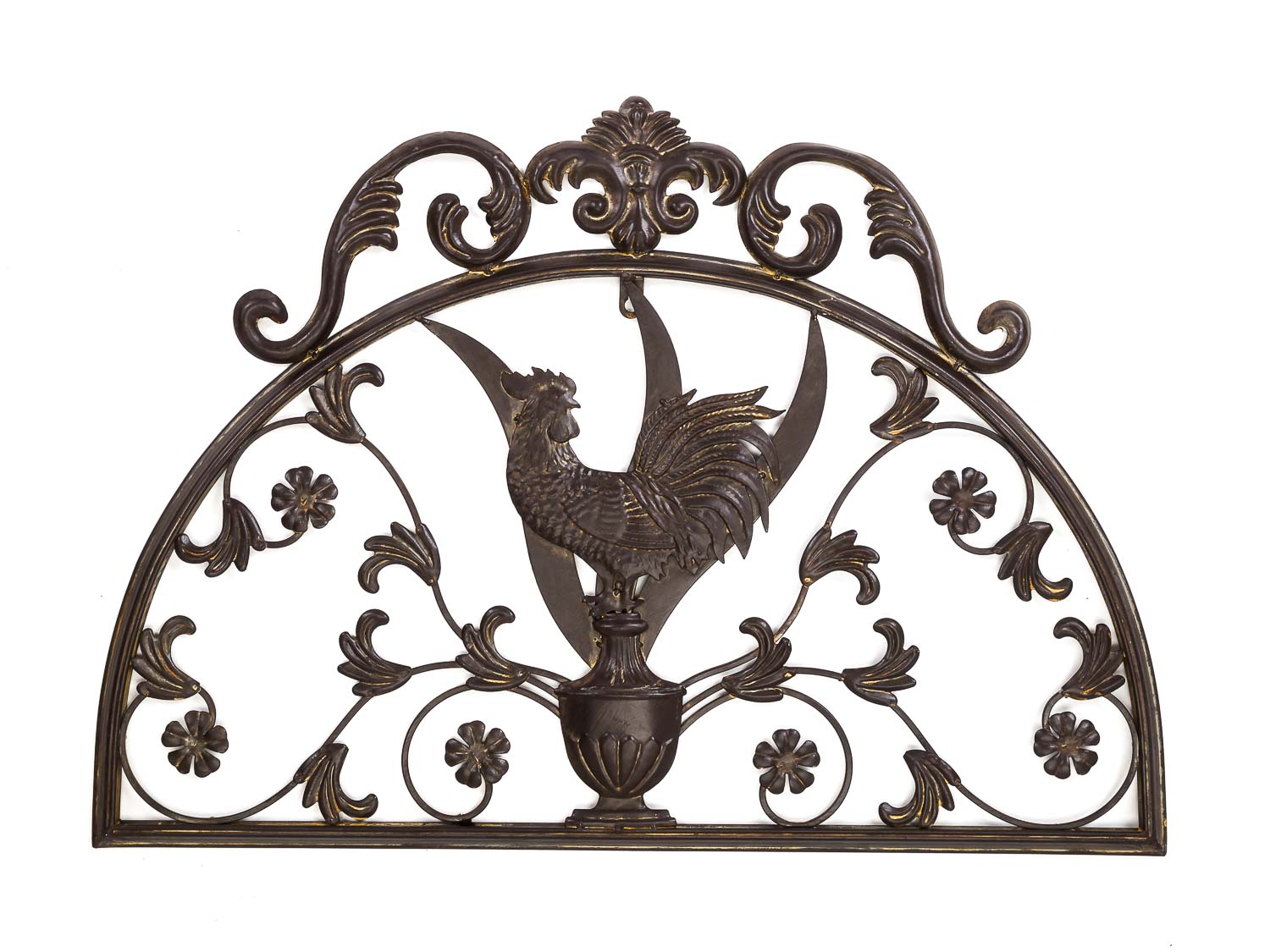 Wanddekoration Schild Wand Fenster Hahn 70cm Metall Deko Garten Terrasse