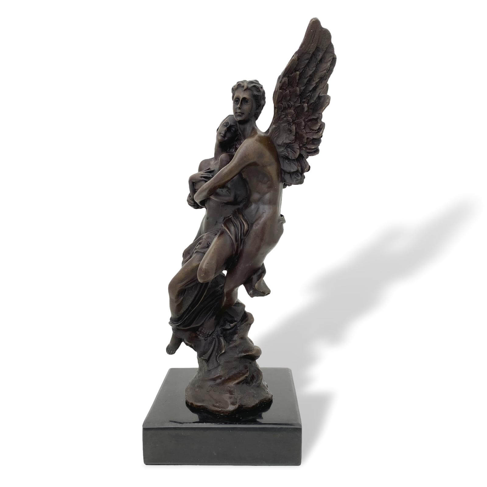 Bronzeskulptur Cupid Psyche nach Henry Godet Antik-Stil Bronze Replik Kopie