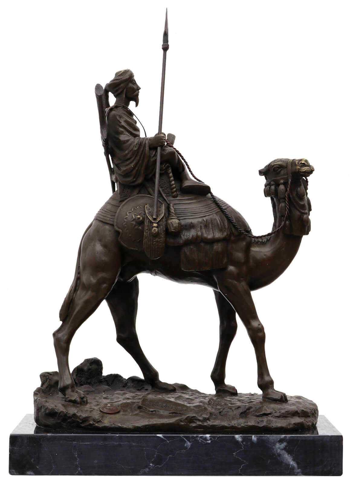 Bronzeskulptur Dromedar Beduine Orient Bronze Figur Kamel sculpture dromedary