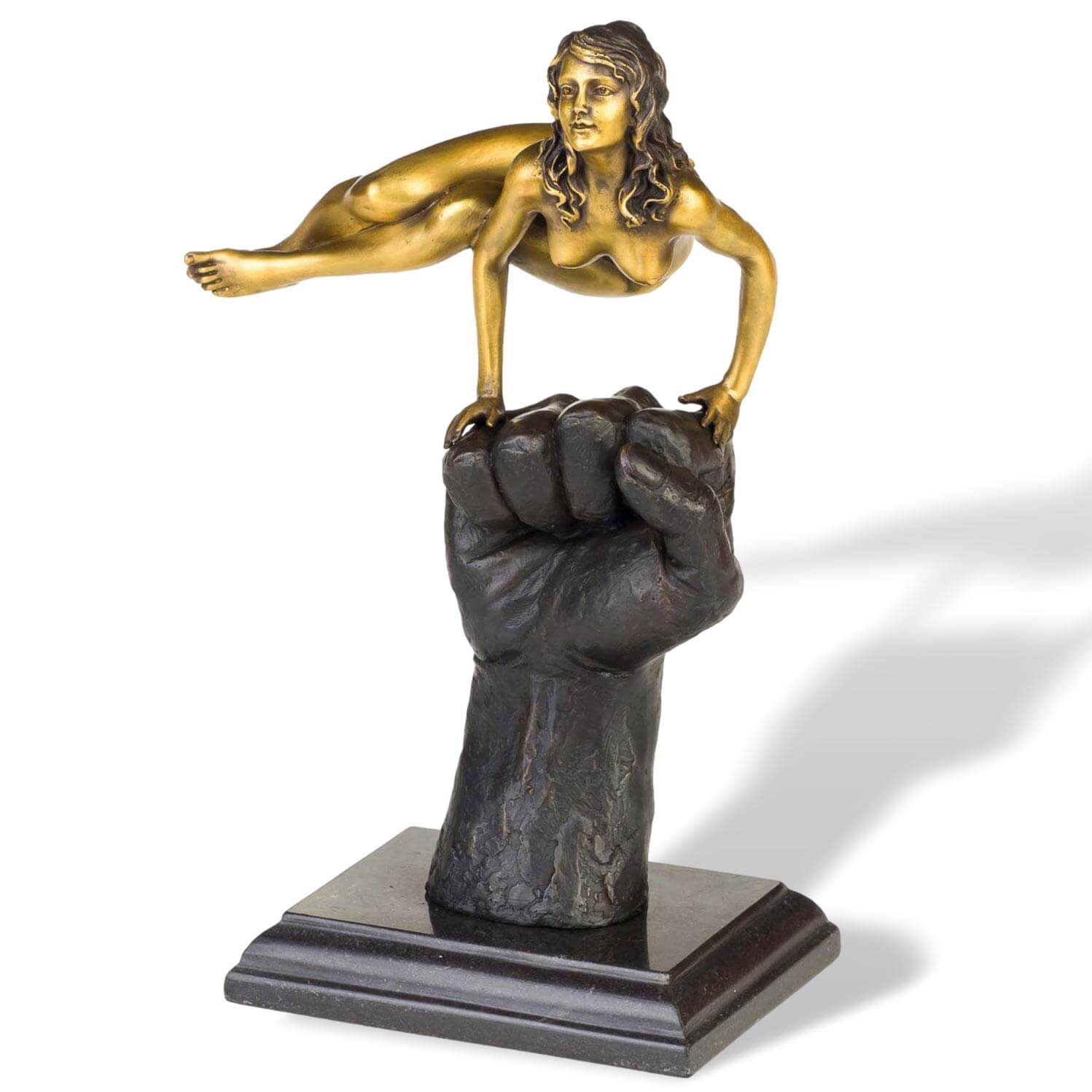 Bronzeskulptur Frau Erotik Kunst im Antik-Stil Bronze Figur 31cm
