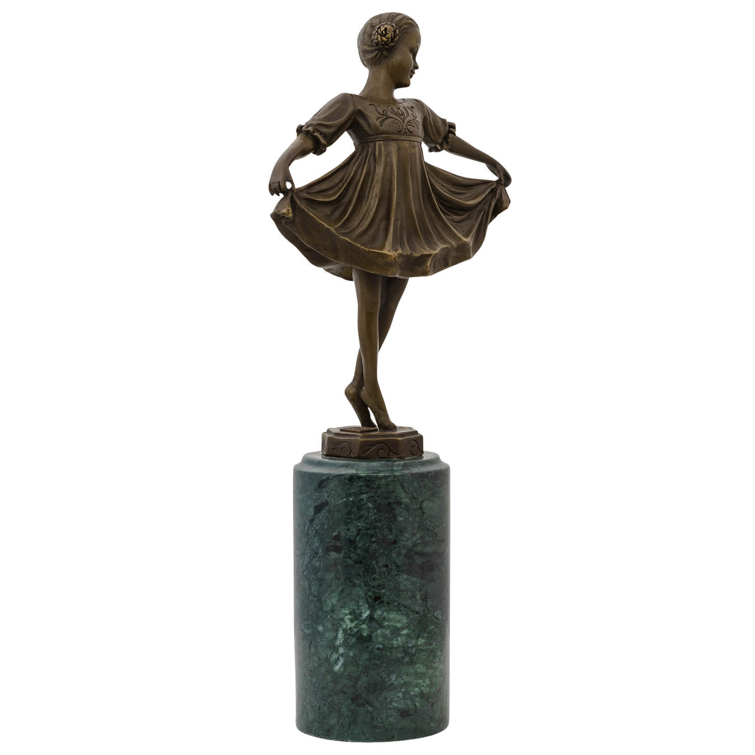 Bronzeskulptur nach Ferdinand Preiss (1882-1943) Bronzefigur Ballerina 32cm