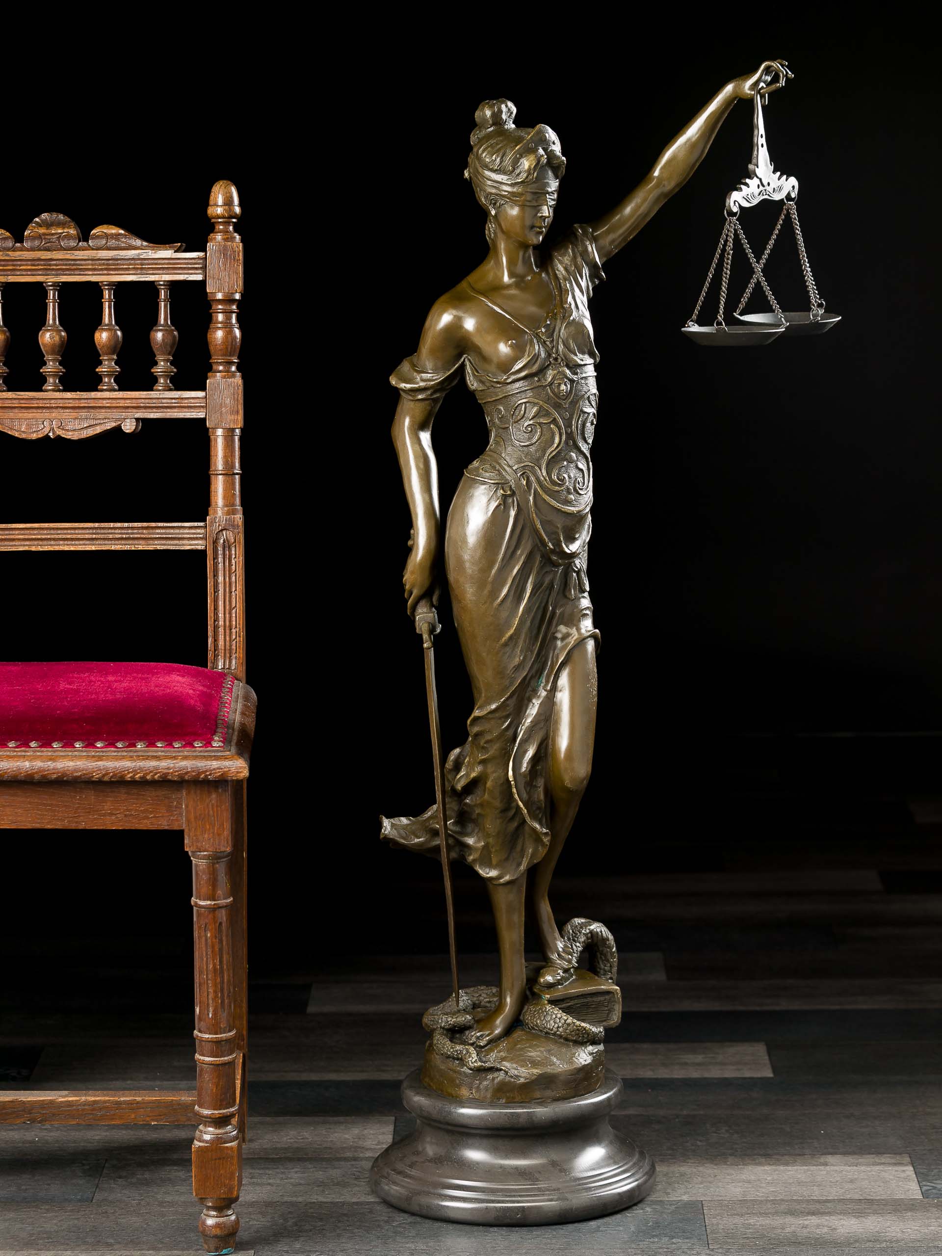Bronze Justitia Bronzeskulptur Skulptur