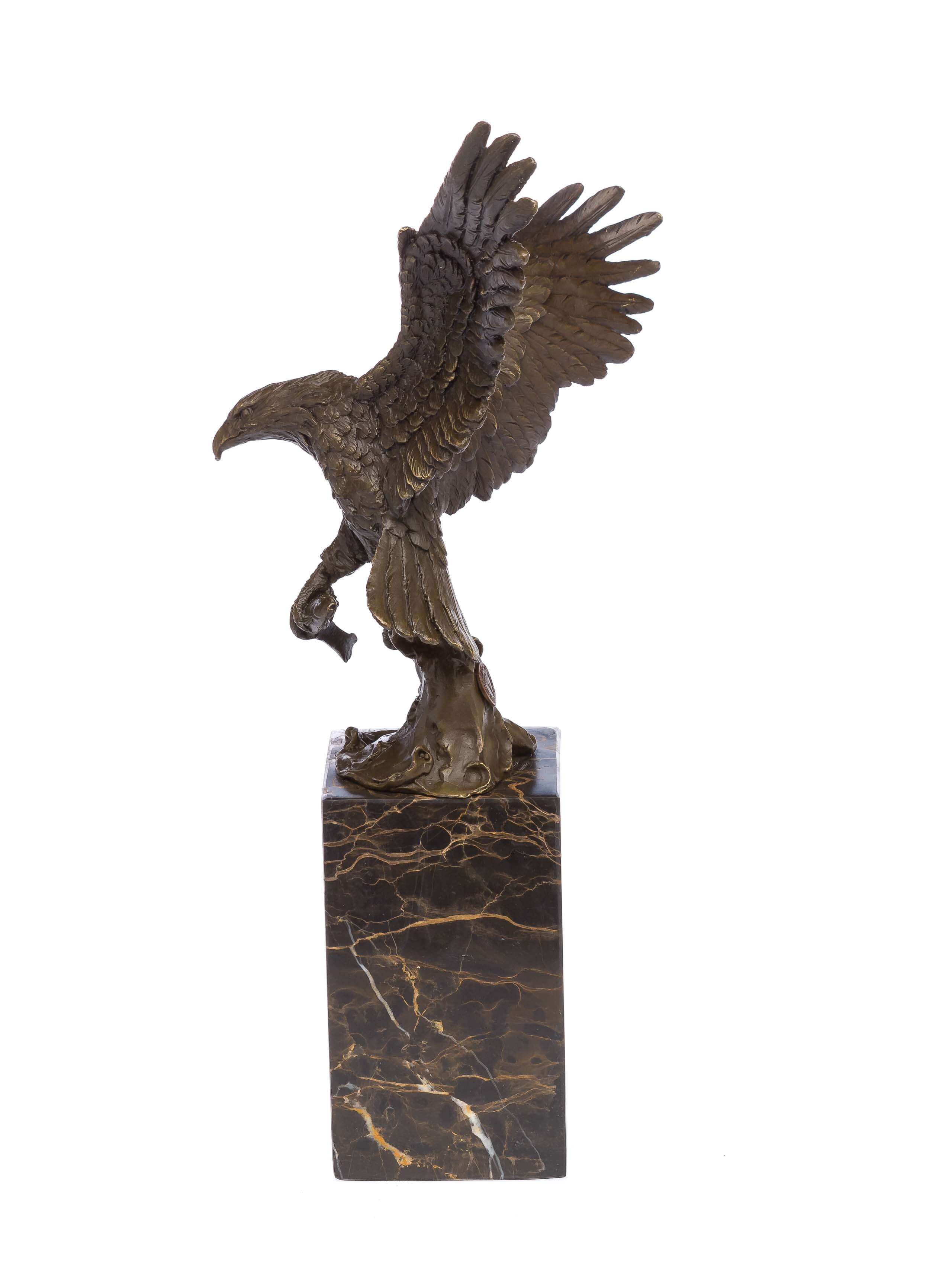 Bronze Skulptur Figur Adler Seeadler Königsadler Bronzeskulptur 36cm eagle