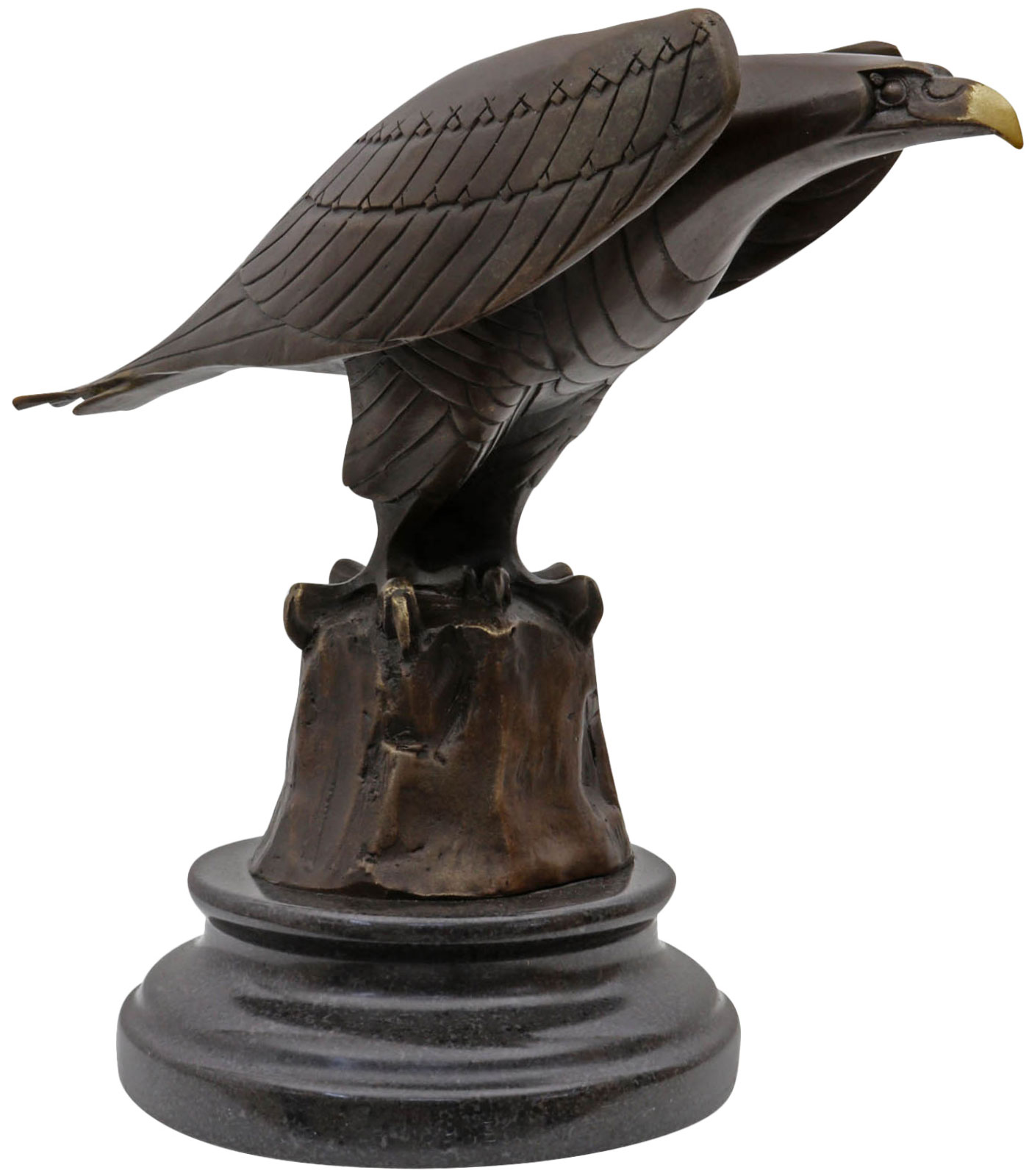 Bronzeskulptur Adler Bronze Figur Statue Bronzefigur Skulptur im Antik-Stil 21cm