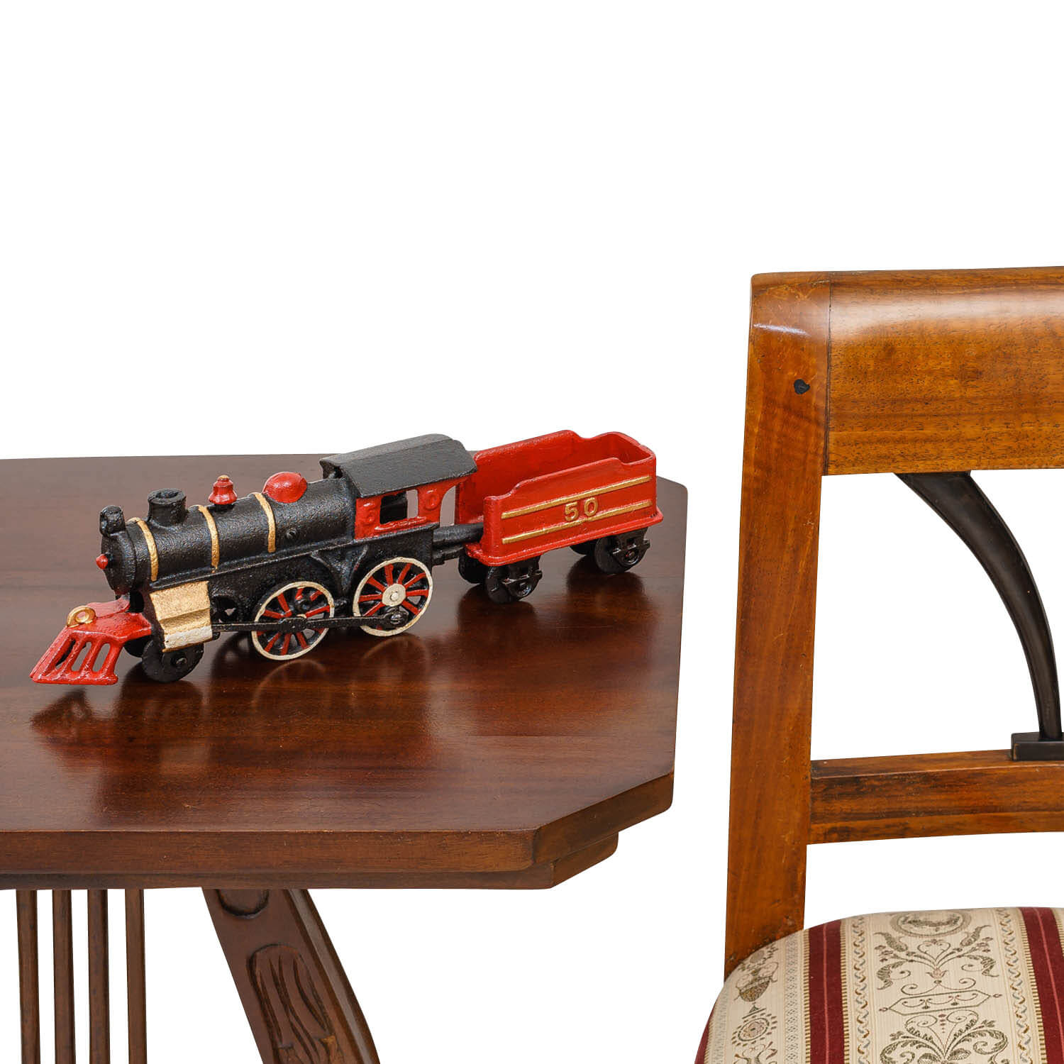 Modellbahn Eisenbahn Lok Anhänger Zug Gusseisen Antik Stil 29cm