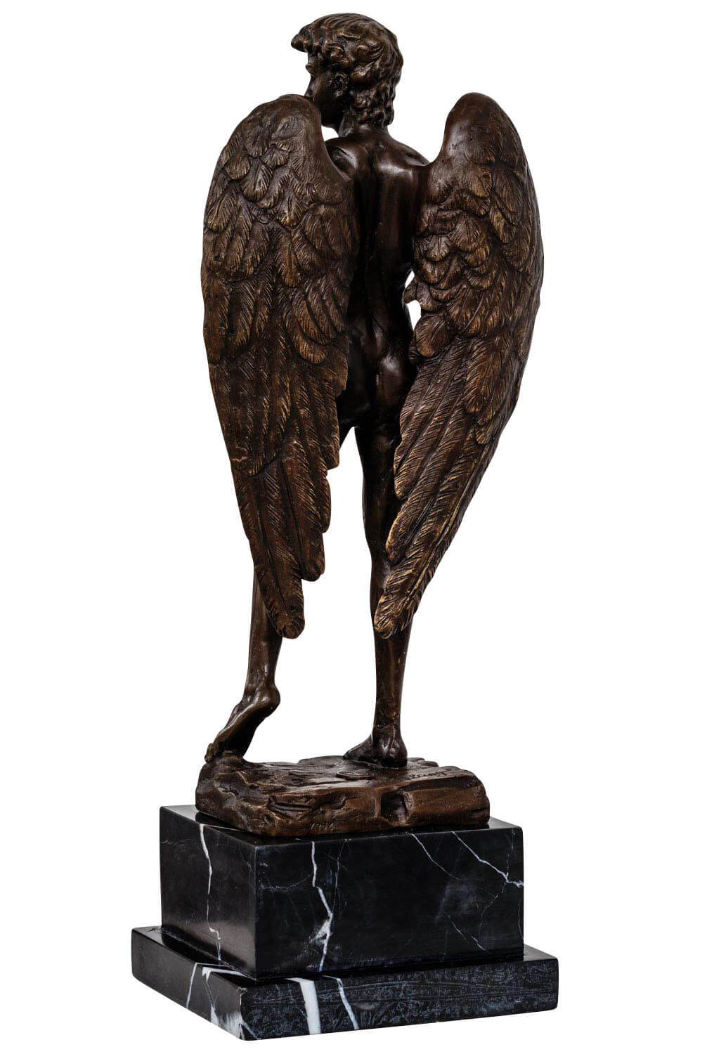 Bronzeskulptur Engel David im Antik-Stil Bronze Figur Statue 40cm