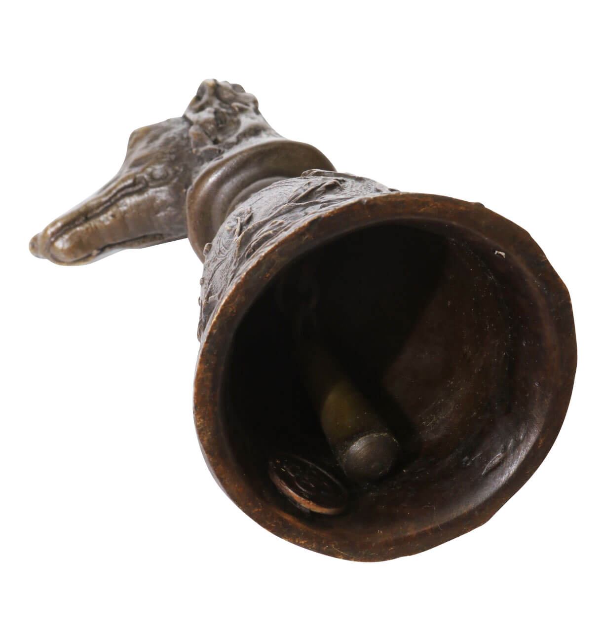 Tischglocke Hund Barsoi Windhund Handglocke Glocke Antik-Stil Bronze FigurTischglocke Hund Barsoi Windhund Handglocke Glocke Antik-Stil Bronze Figur