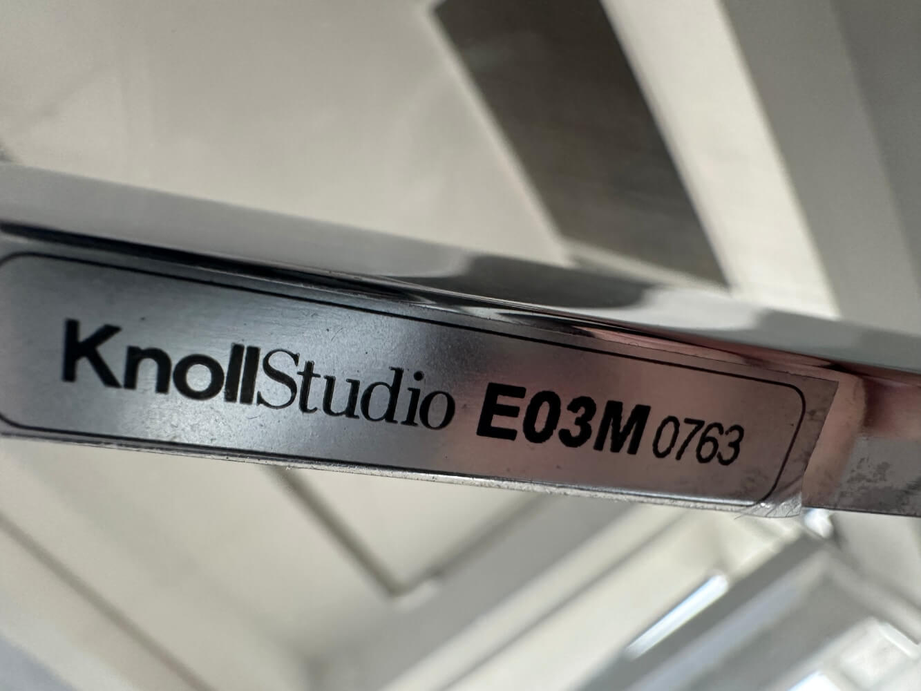 knoll, studio, E03M, metal, plate