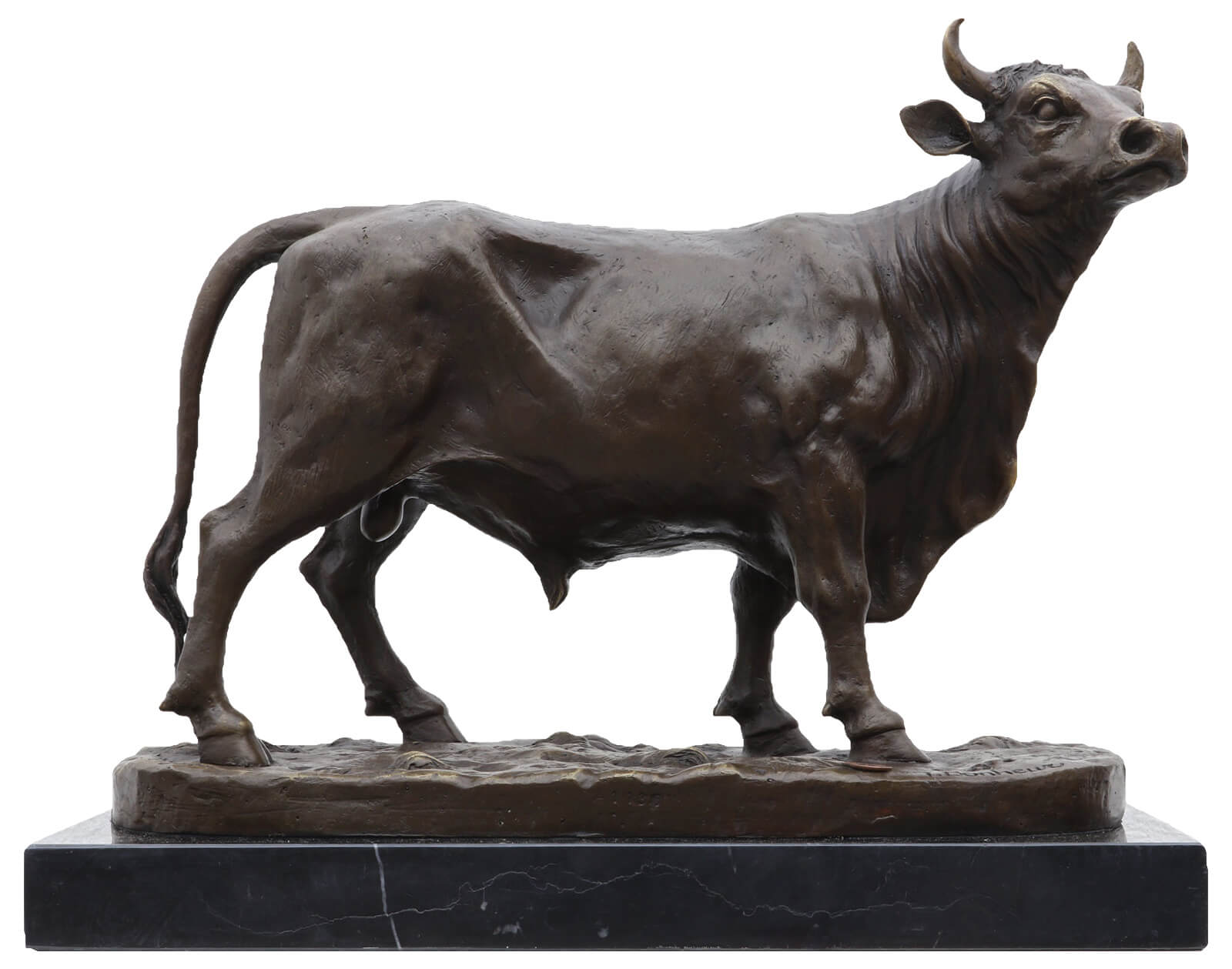 Bronzeskulptur Bulle Ochse Kuh Stier Antik-Stil Bronze Figur Statue 35cm