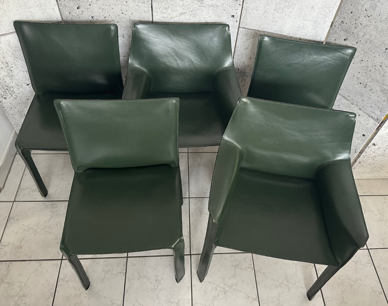 Stühle, Sessel, Sitzmöbel, Grün, Leder