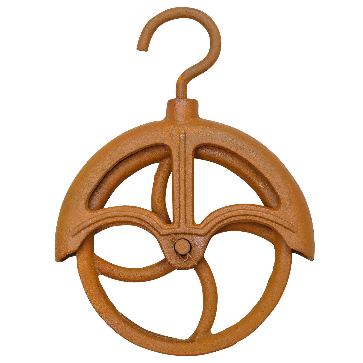 Flaschenzug Umlenkrolle Riemenscheibe Eisen Rost Werkzeug Antik-Stil 29cm