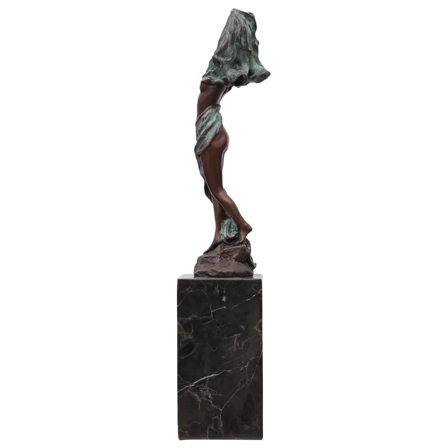 Bronzeskulptur Frau Tänzerin im Antik-Stil Bronze Figur Statue 35cm