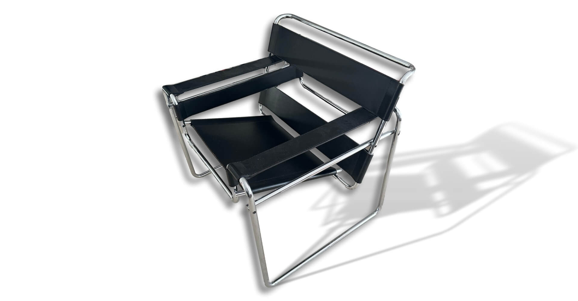 Kunstleder Stuhl, Schwarz, Schlankes Design, Metallrahmen, Kufenstuhl