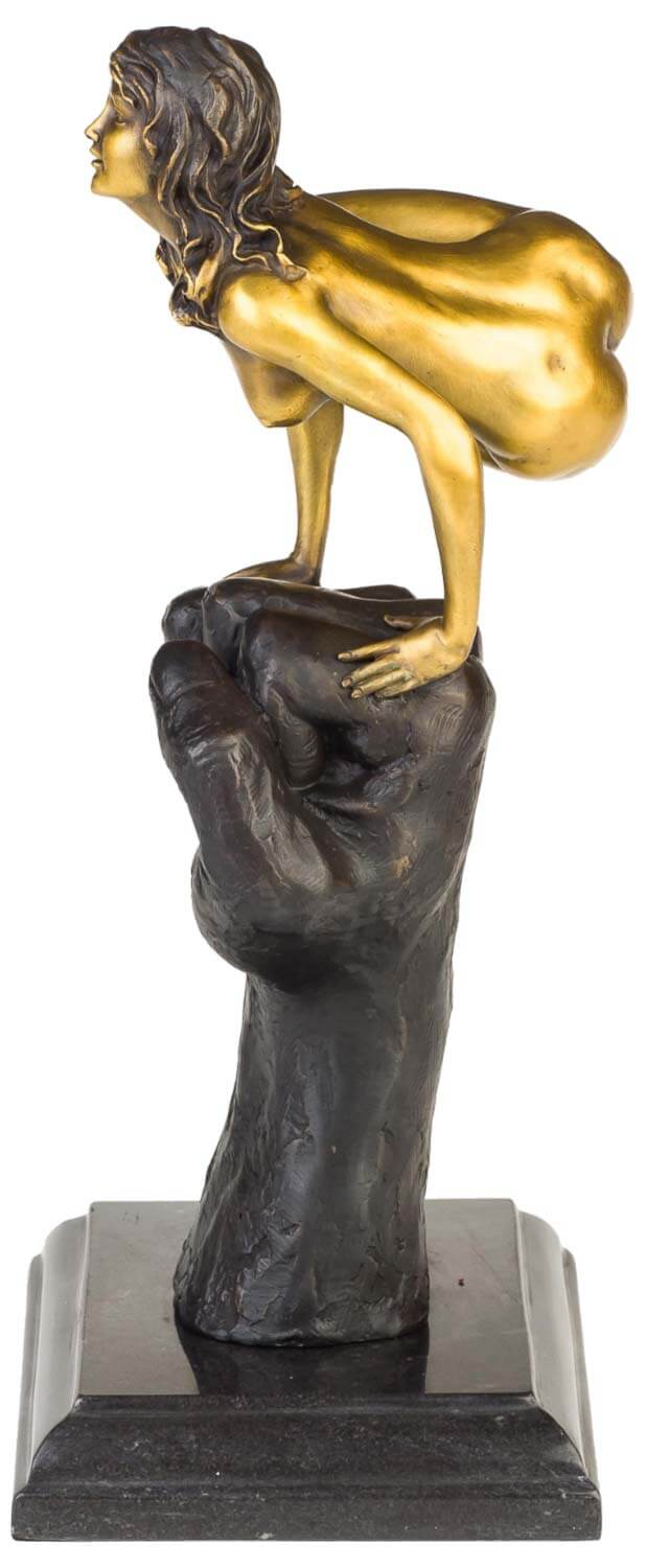 Bronzeskulptur Frau Erotik Kunst im Antik-Stil Bronze Figur 31cm