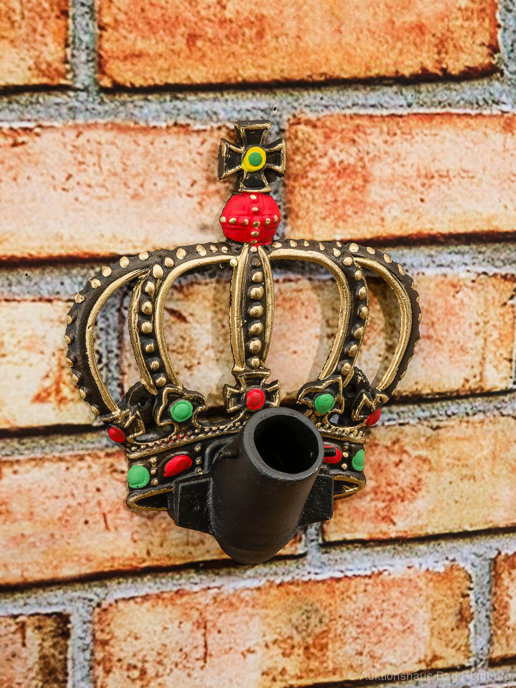 Flaggenhalter Fahnenhalter Krone König Fahnenmasthalter Fahne