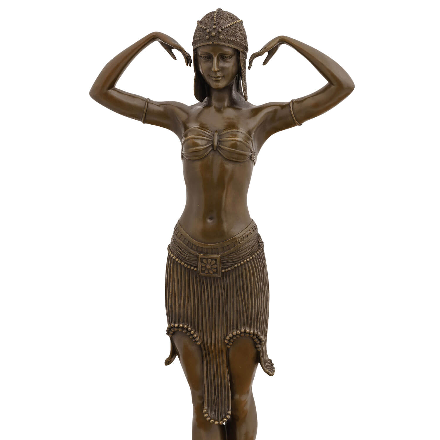 Bronzeskulptur Bronze Figur Scarab Tänzerin nach Chiparus Antik-Stil Replik 75cm