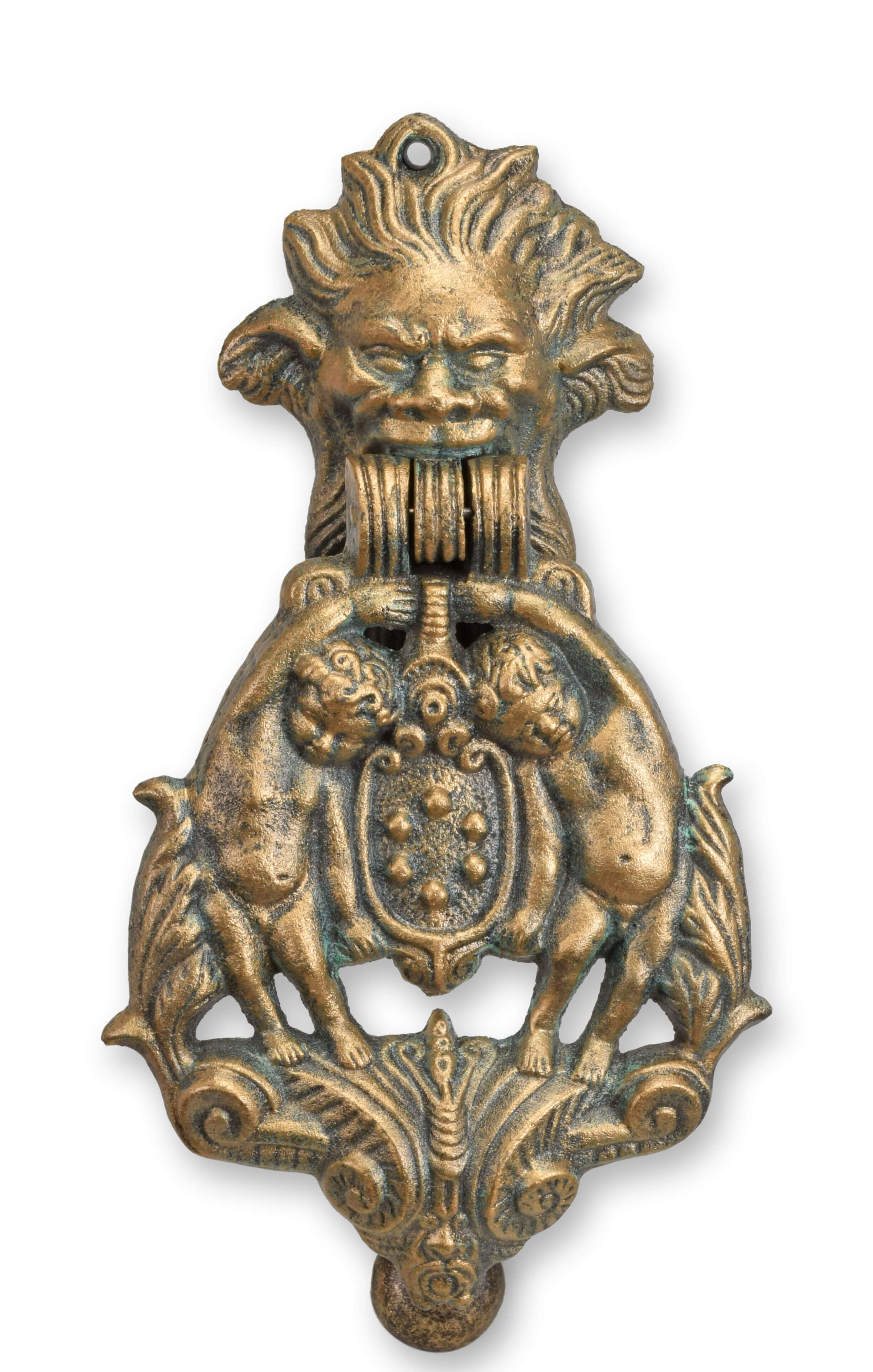 Bronze, Abzeichen, Gesicht, Löwe, Griff