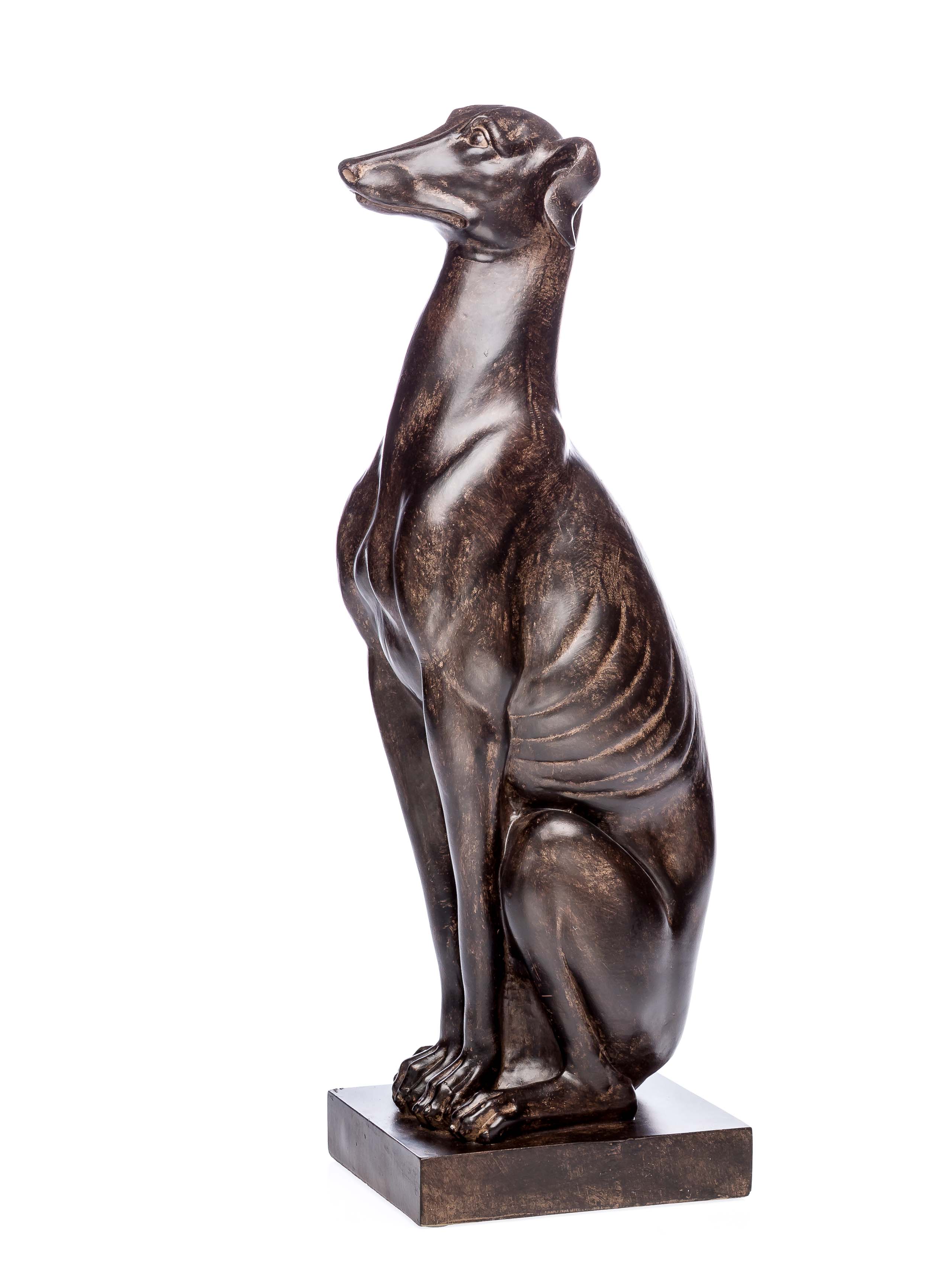 Skulptur Windhund 59cm Hund Jagd Jagdhund Garten whippet greyhound garden
