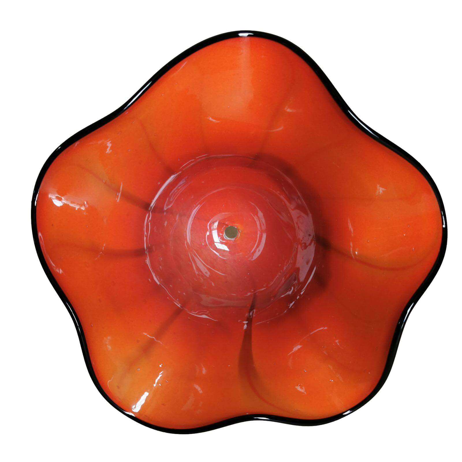 Lampenschirm Tischlampe Lampe Glas Glasschirm Murano Stil glass lampshade orange