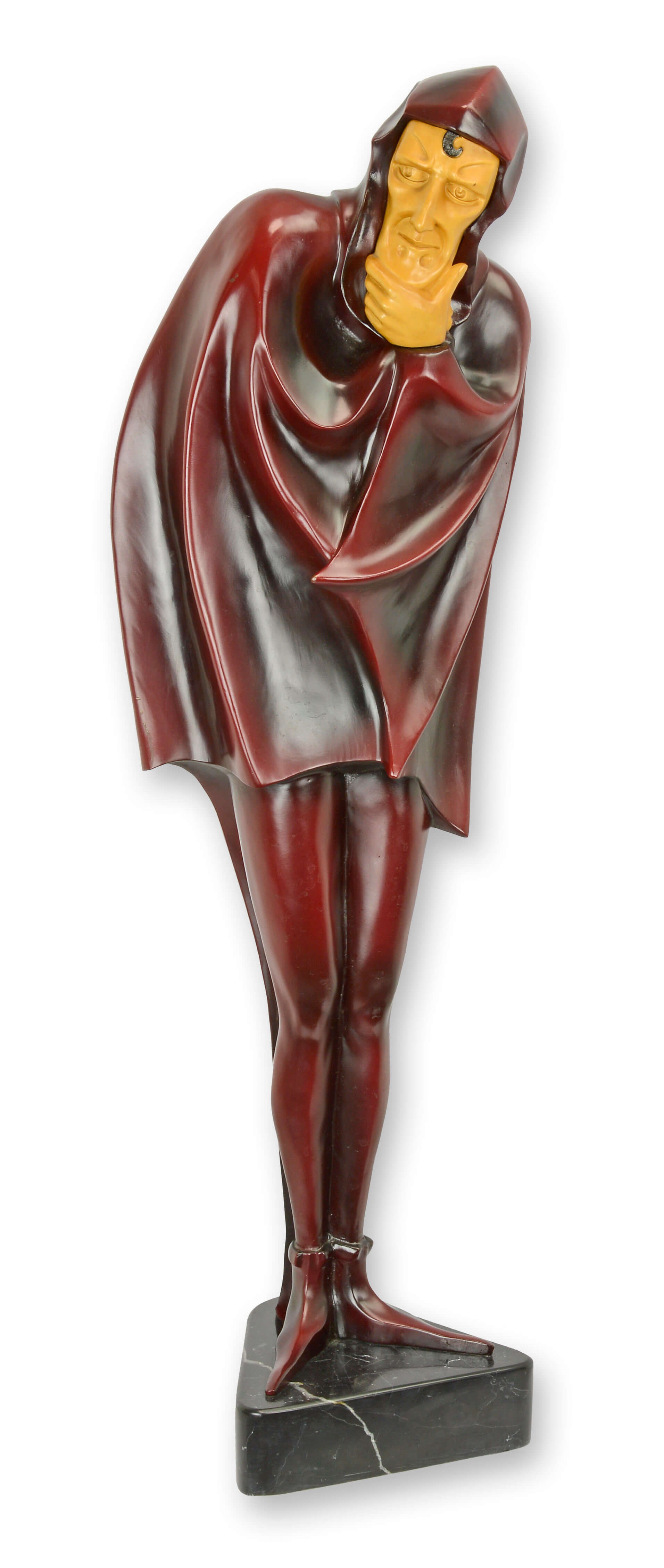 Bronzeskulptur Mephistopheles nach Roland Paris Replikat Retro Design Dekoration