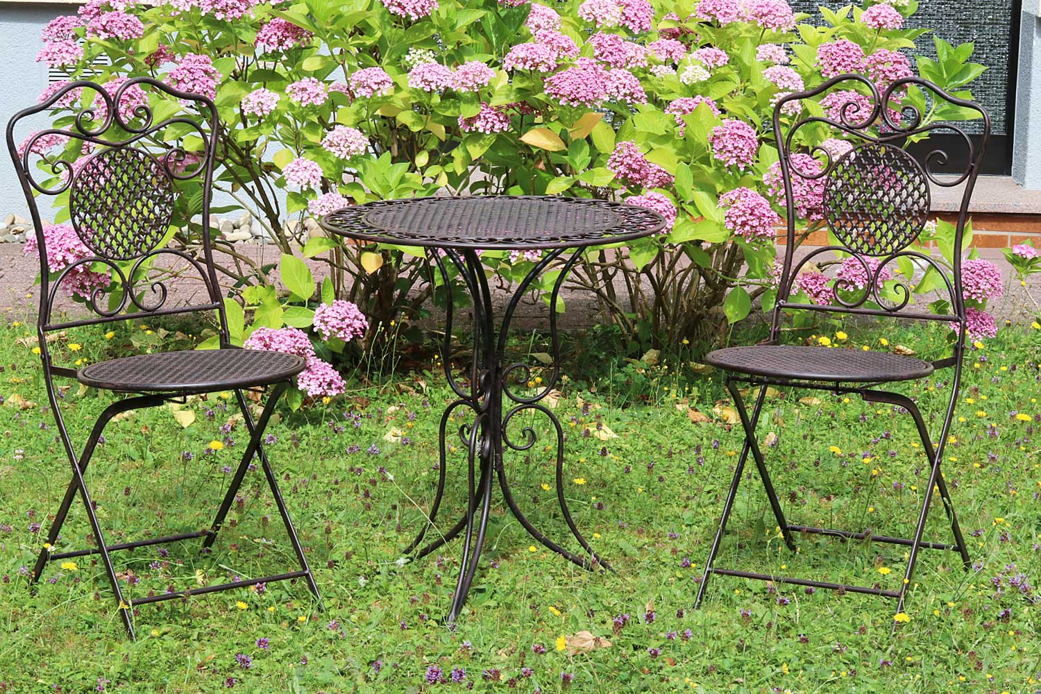 Bedelen had het niet door voor het geval dat Tuinset tafel + 2x stoel ijzeren tuinset bruin bistroset metalen tuinset |  Nederland