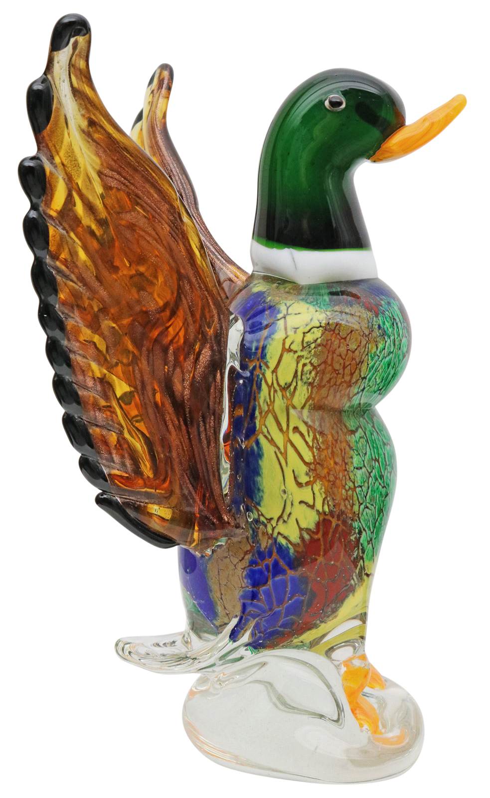 taart Garantie gewoon Glazen beeldje figuur sculptuur eend vogel glas glas sculptuur Murano  antieke stijl - 32cm | Nederland