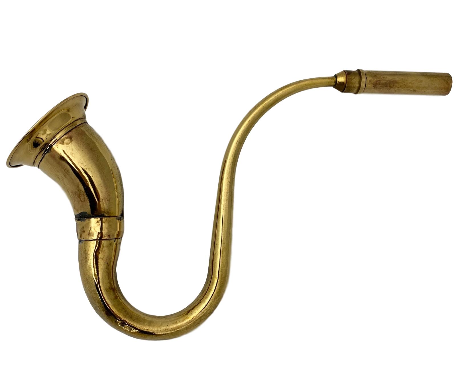 Cornet acoustique trompette l'oreille or décoration 40cm style antique