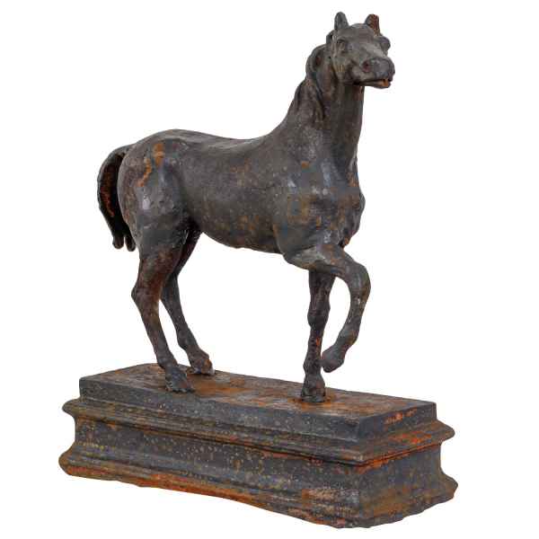 Garden Figure Right Sculpture Statue Horse Garden Iron Rust