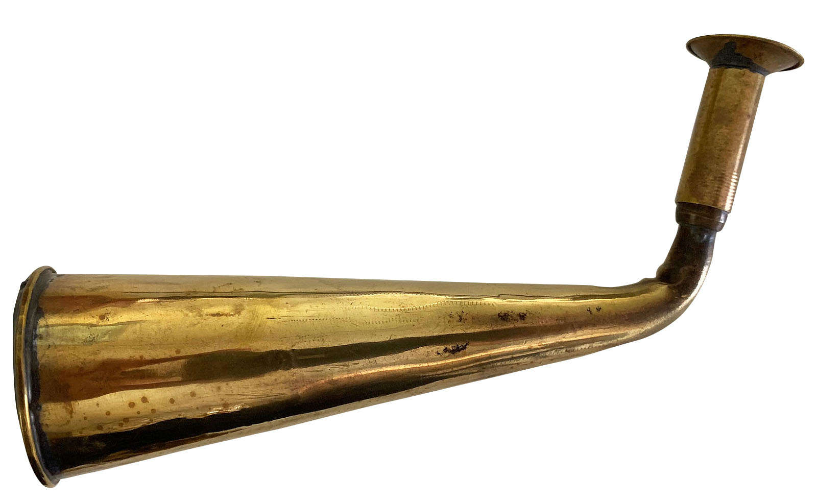 Cornet acoustique trompette de l'oreille 26cm style antique fanfare corne