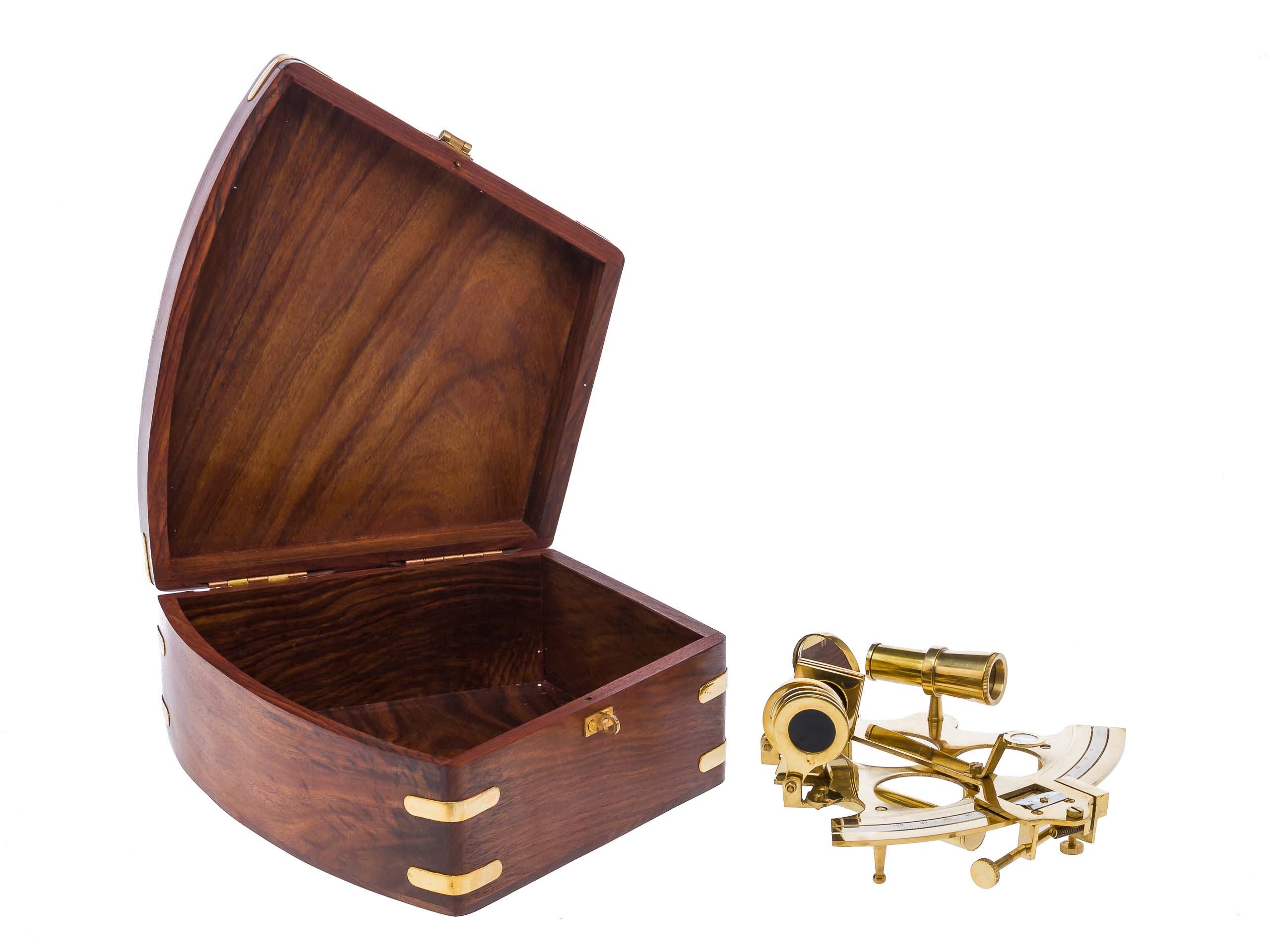 Sextant brass with wooden box maritim nautical marine navigation