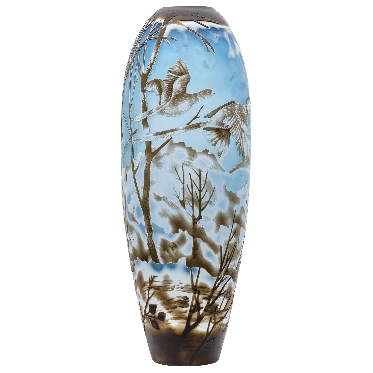 Vaasreplica naar Galle Gallé glazen vaas glas antiek art exemplaar c1 | Nederland