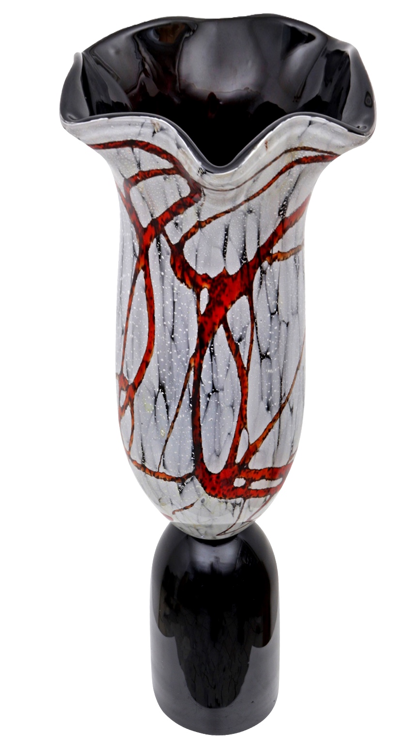 Ziek persoon Punt Controverse Glazen vaas Vaas glas in Murano antieke stijl 60cm | Nederland