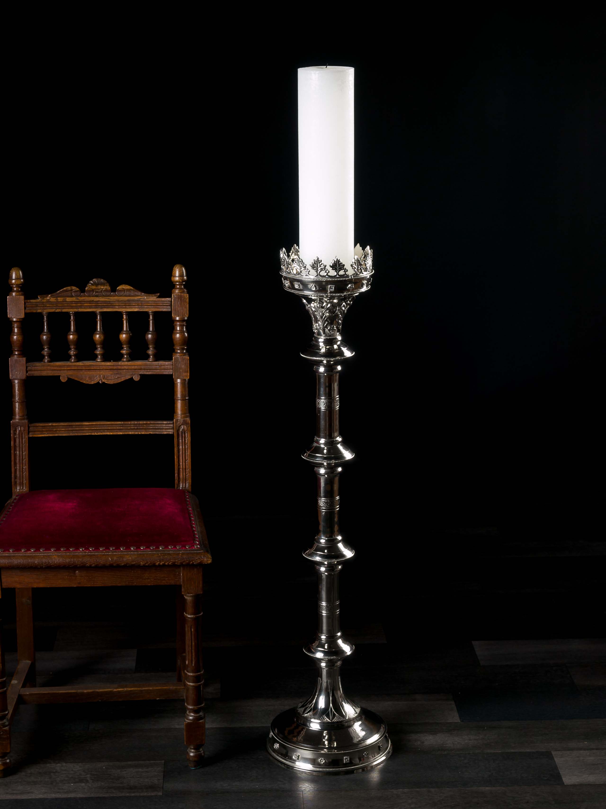 Rust uit Terugbetaling schelp XL kandelaar 100cm altaar kandelaar kandelaar gotische stijl staande lamp |  Nederland