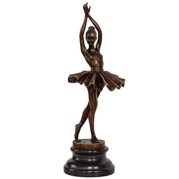 Apparatet Doven Gendanne Bronzeskulptur Tänzerin Ballerina nach Degas Ballet Bronze Figur Replika a  | aubaho ®