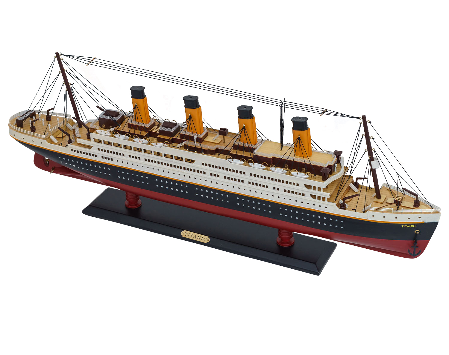 Modello di nave Titanic in legno 80 cm in stile antico marittimo senza kit