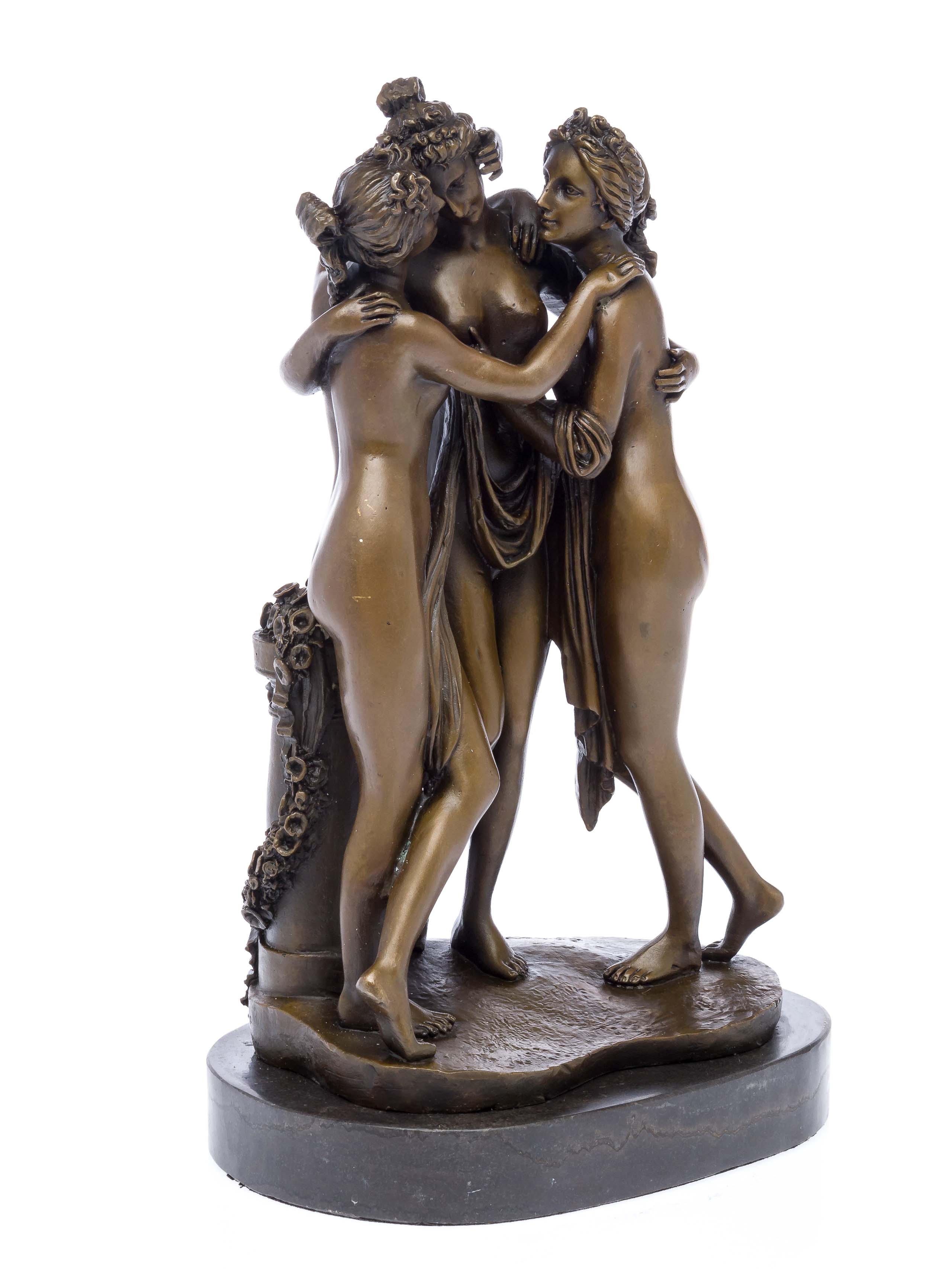verbannen overloop Mauve Bronzen beeld drie genaden naar Canova erotische kunst 32cm bronzen beeld |  Nederland