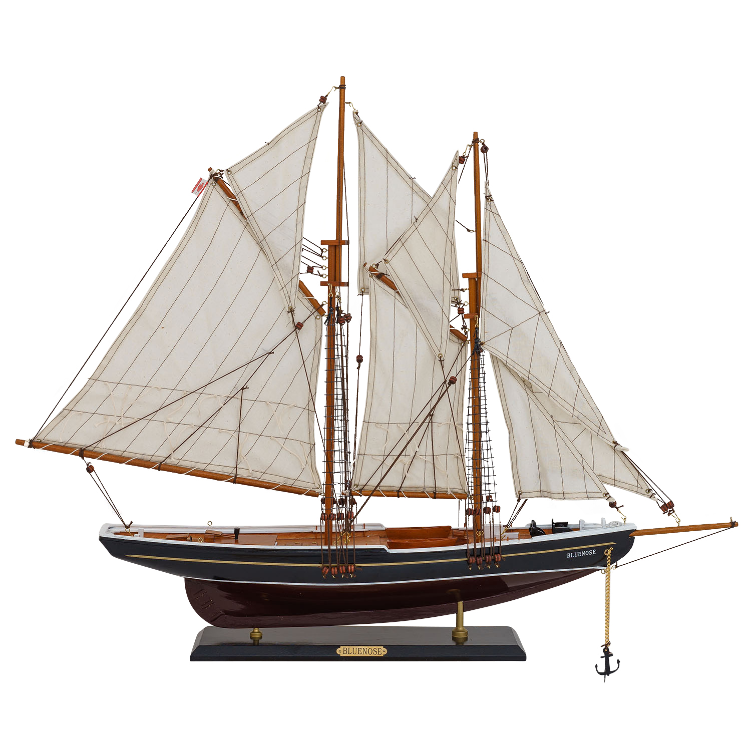 Observatie Veroveraar Rudyard Kipling Model schip Zeilschip Bluenose hout maritieme antieke stijl geen bouwpakket  | Nederland
