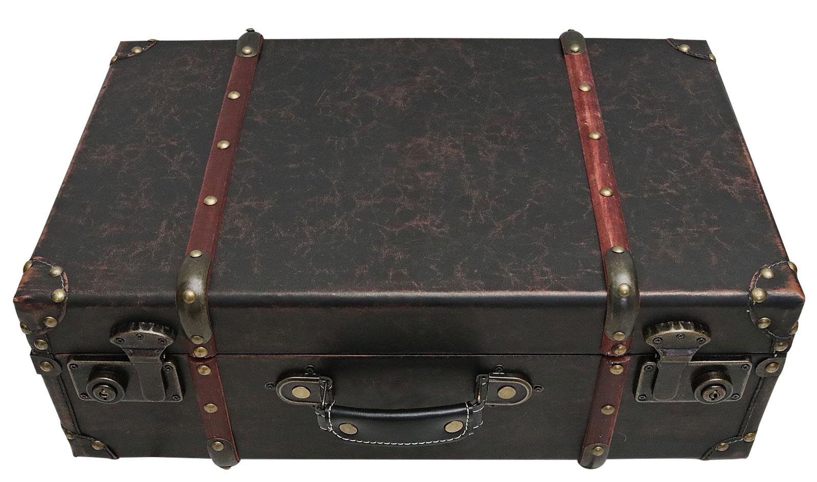 Heup Minder dan woensdag Koffer houten koffer 50cm hout nostalgie antieke stijl oldtimer bruin  vintage stijl | Nederland