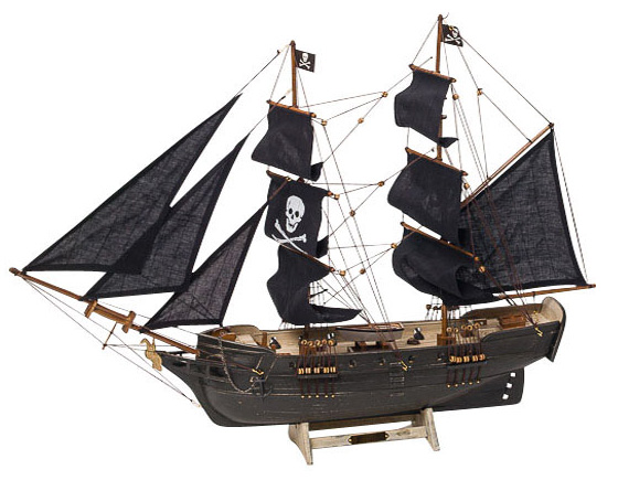 Modellschiff Piratenschiff Piraten Holz Schiffsmodell Schiff Pirat Kein Bausatz Aubaho