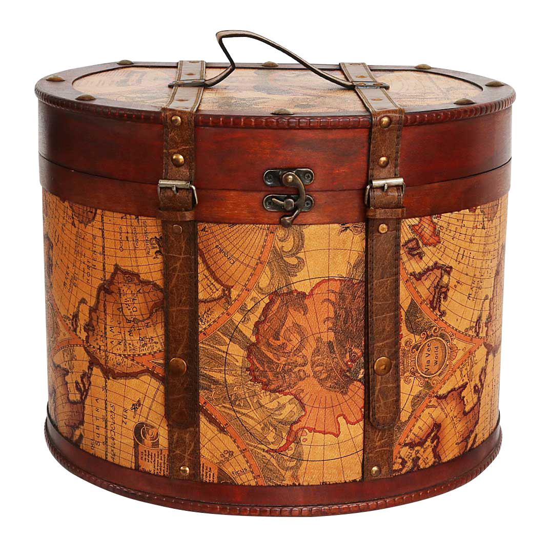 waardigheid onderschrift Ideaal 2x hoedendoos hoedendoos hoedendoos hout antieke stijl hoedendoos doos  koffer decoratie A. | Nederland