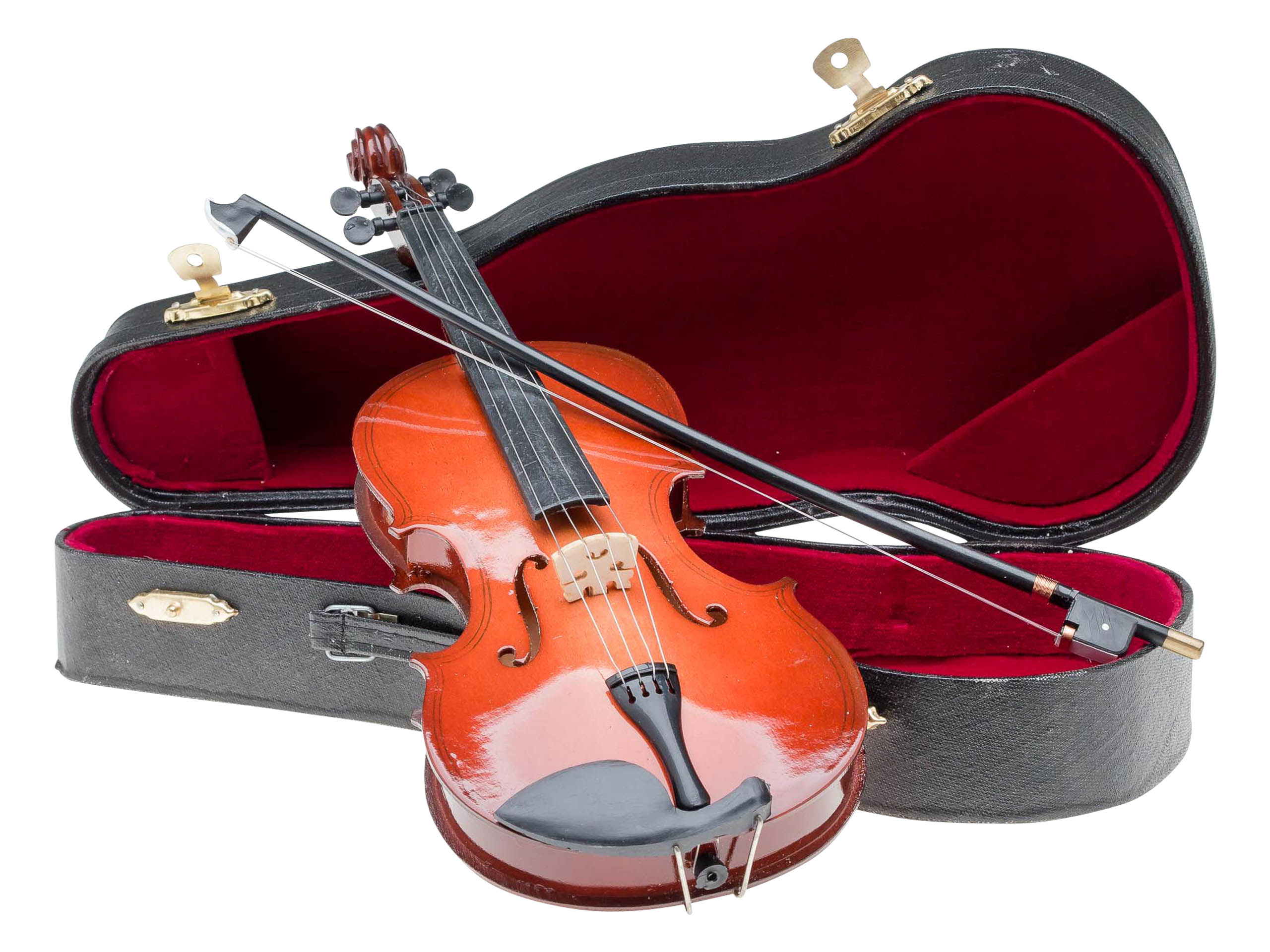 Koffer und Geige ® | aubaho Deko Violine mit Funktion Bogen Miniatur 25cm ohne Antik-Stil
