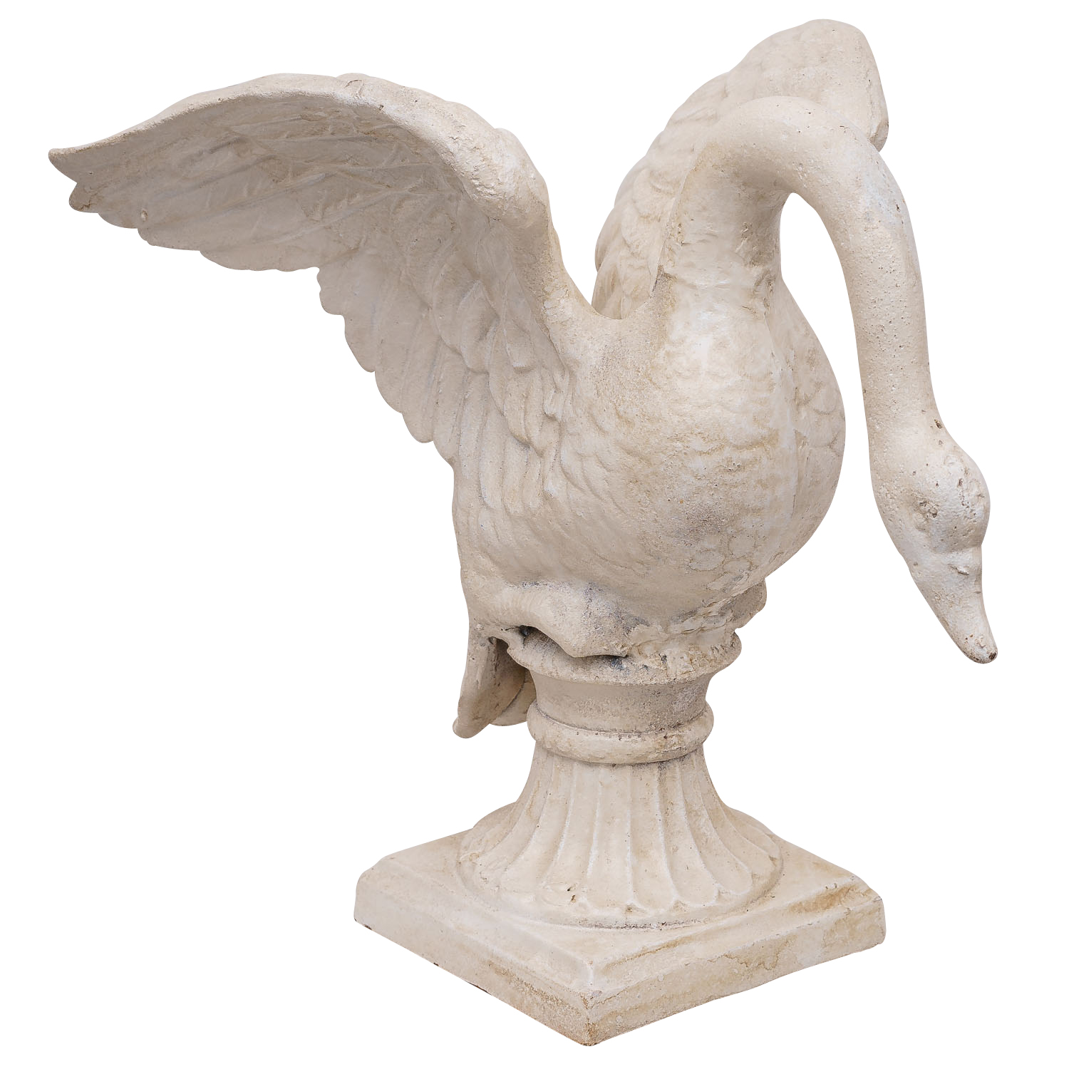 Eisenfigur Schwan Skulptur Entenvogel Dekoration Figur Garten aubaho Eisen | ® Antik-Stil