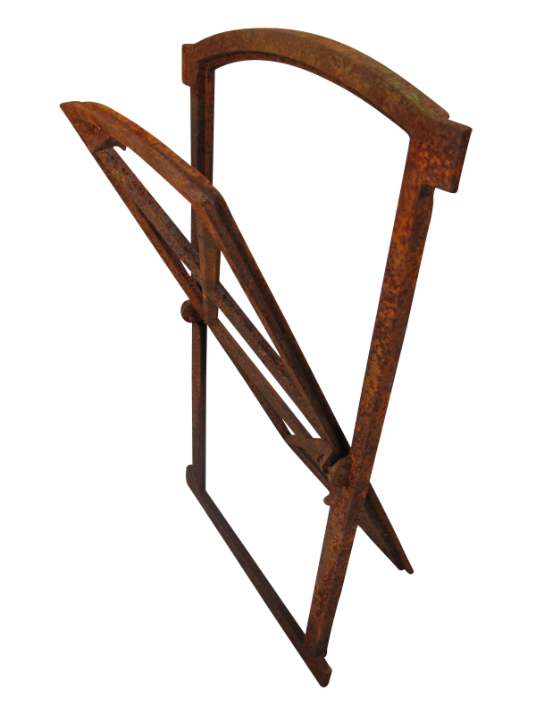 Large Antique Cast Iron Window Frame